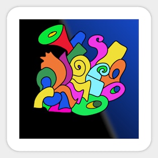 Psychedelic Shapes Sticker